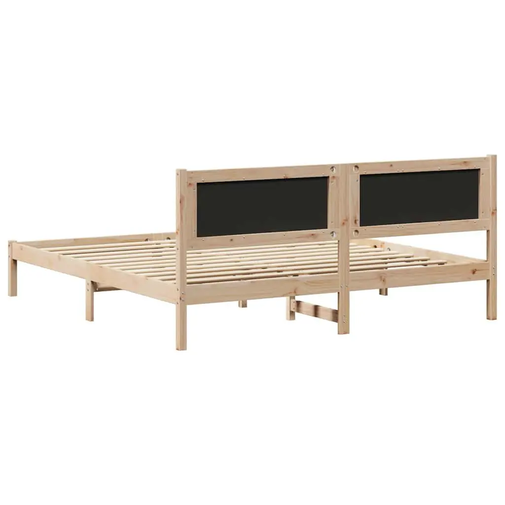 Grey Bed Frame with Polyester Headboard 180 x 200 cm