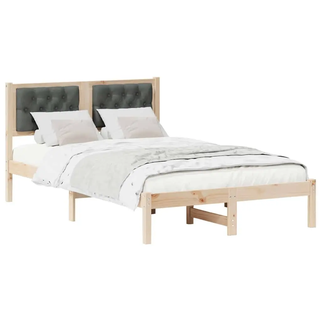 Bed Frame with Upholstered Headboard 135 x 190 cm
