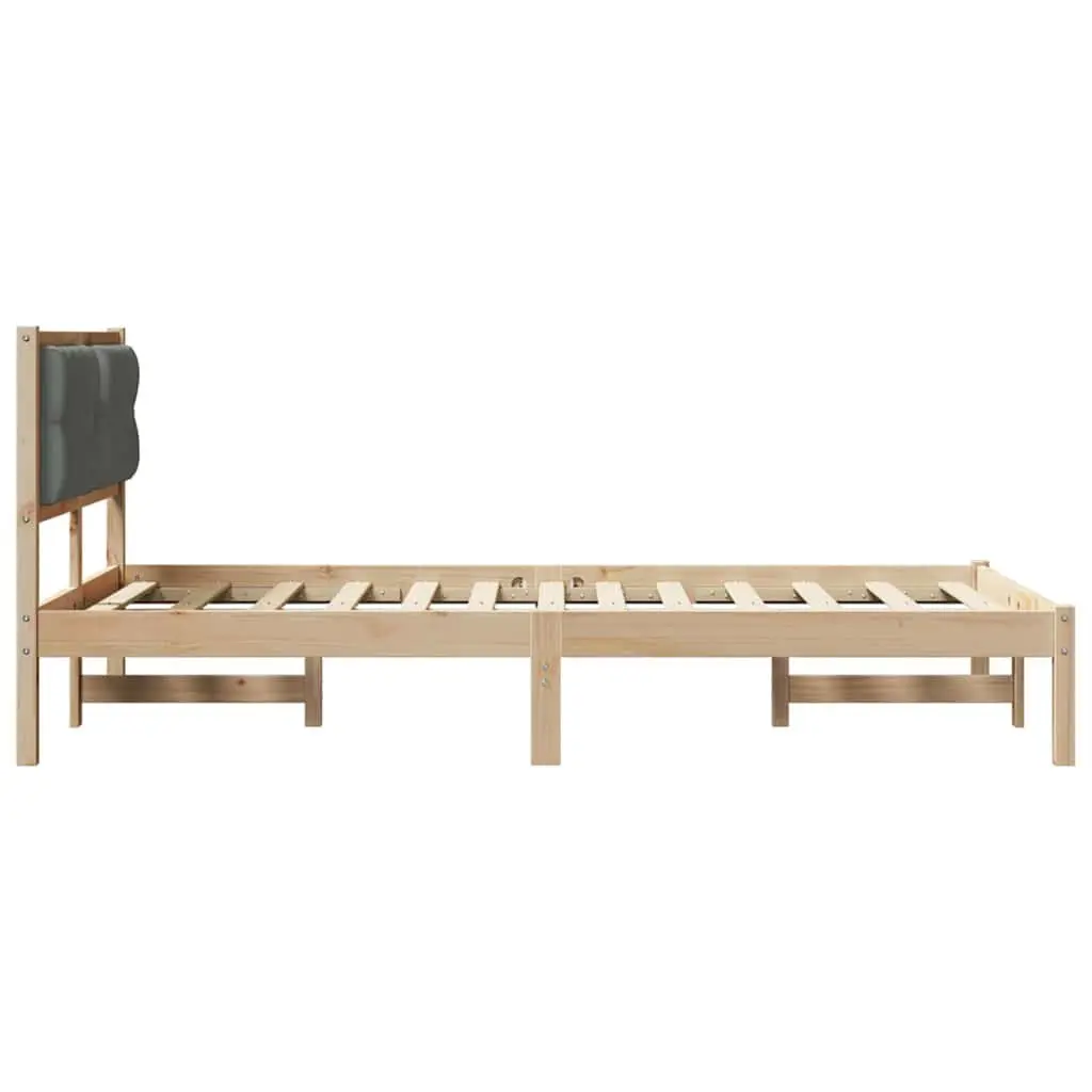 Bed Frame with Upholstered Headboard 135 x 190 cm