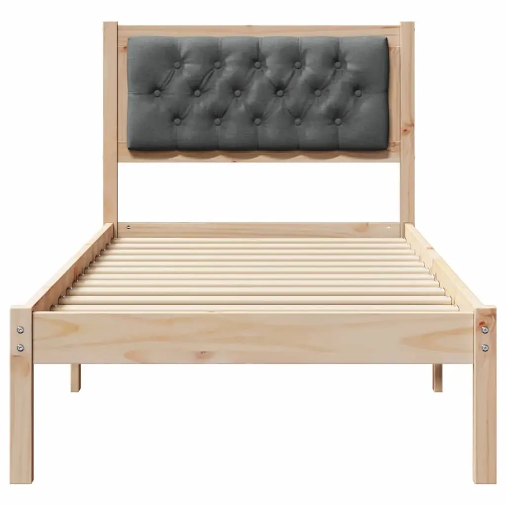 Bed Frame Solid Pine Wood 90 x 190 cm Brown Minimalist