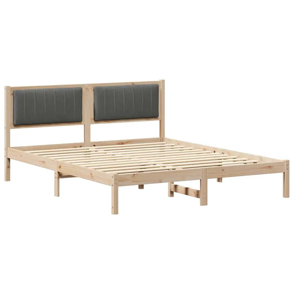 Upholstered Bed Frame 150 x 200 cm Dark Grey