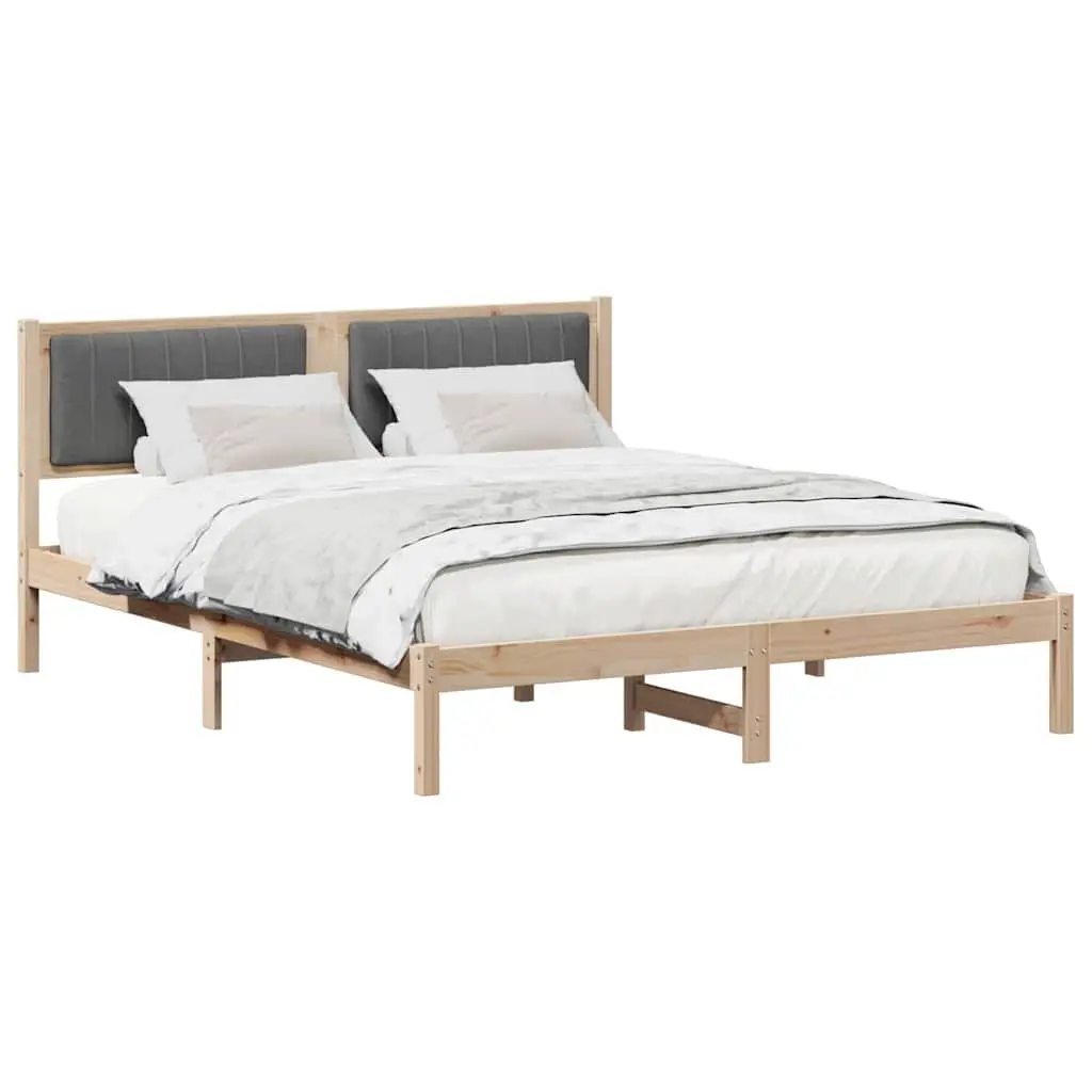 Upholstered Bed Frame 150 x 200 cm Dark Grey