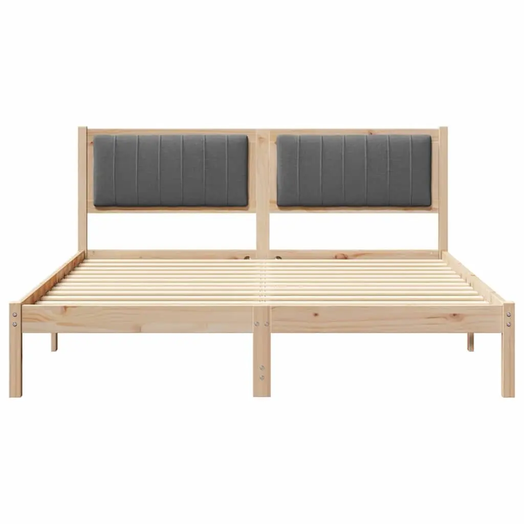 Upholstered Bed Frame 150 x 200 cm Dark Grey