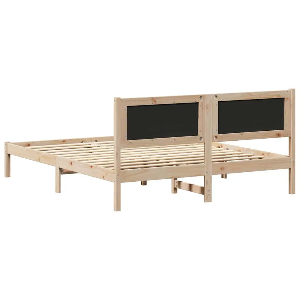 Upholstered Bed Frame 150 x 200 cm Dark Grey