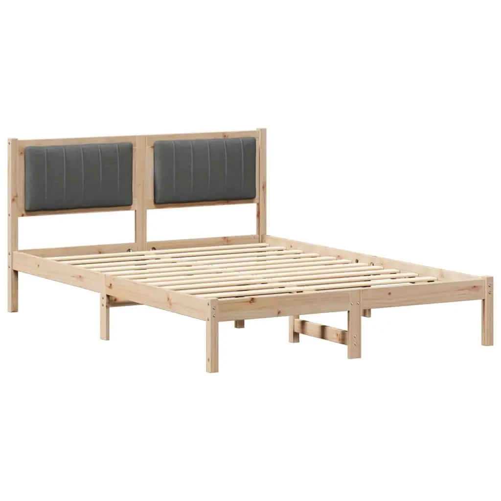 Bed Frame with Upholstered Headboard 135 x 190 cm