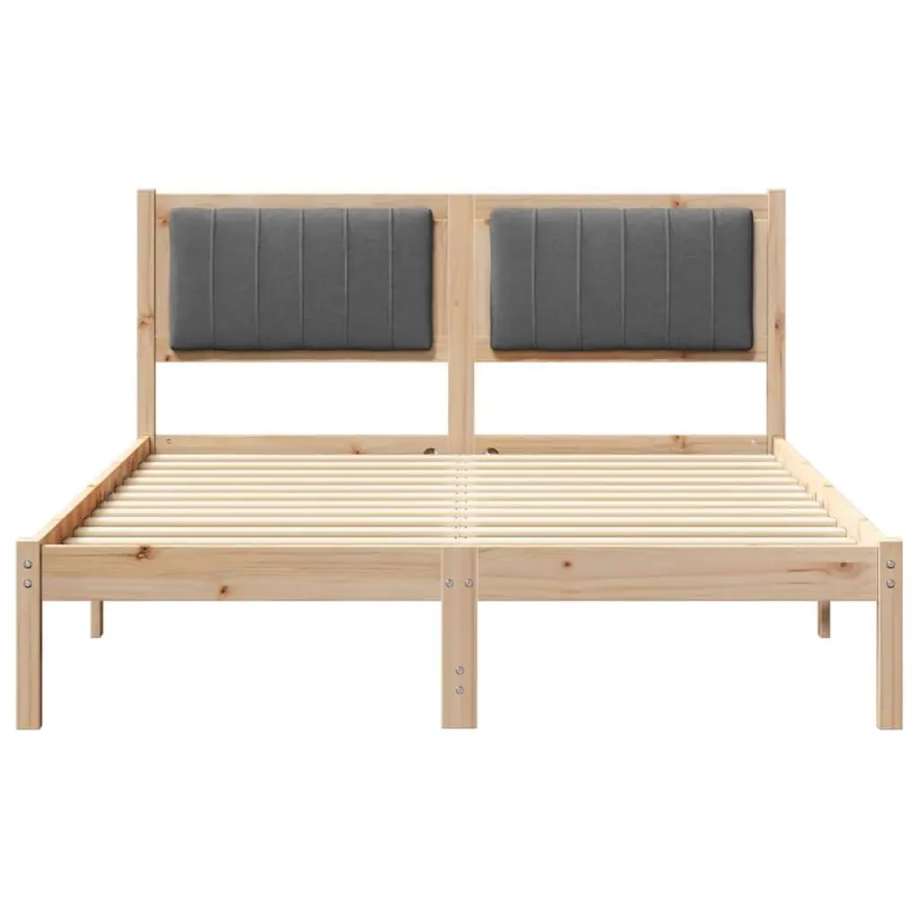 Bed Frame with Upholstered Headboard 135 x 190 cm