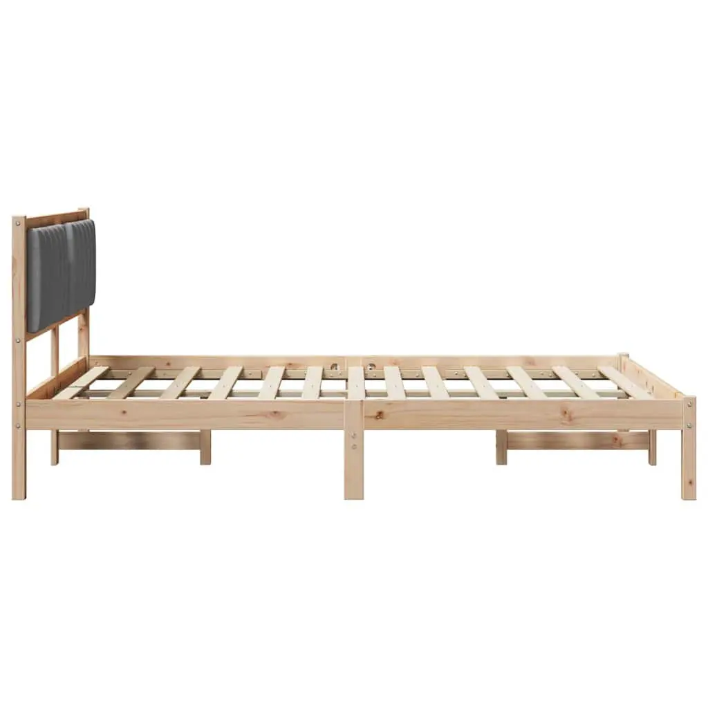 Bed Frame with Upholstered Headboard 135 x 190 cm
