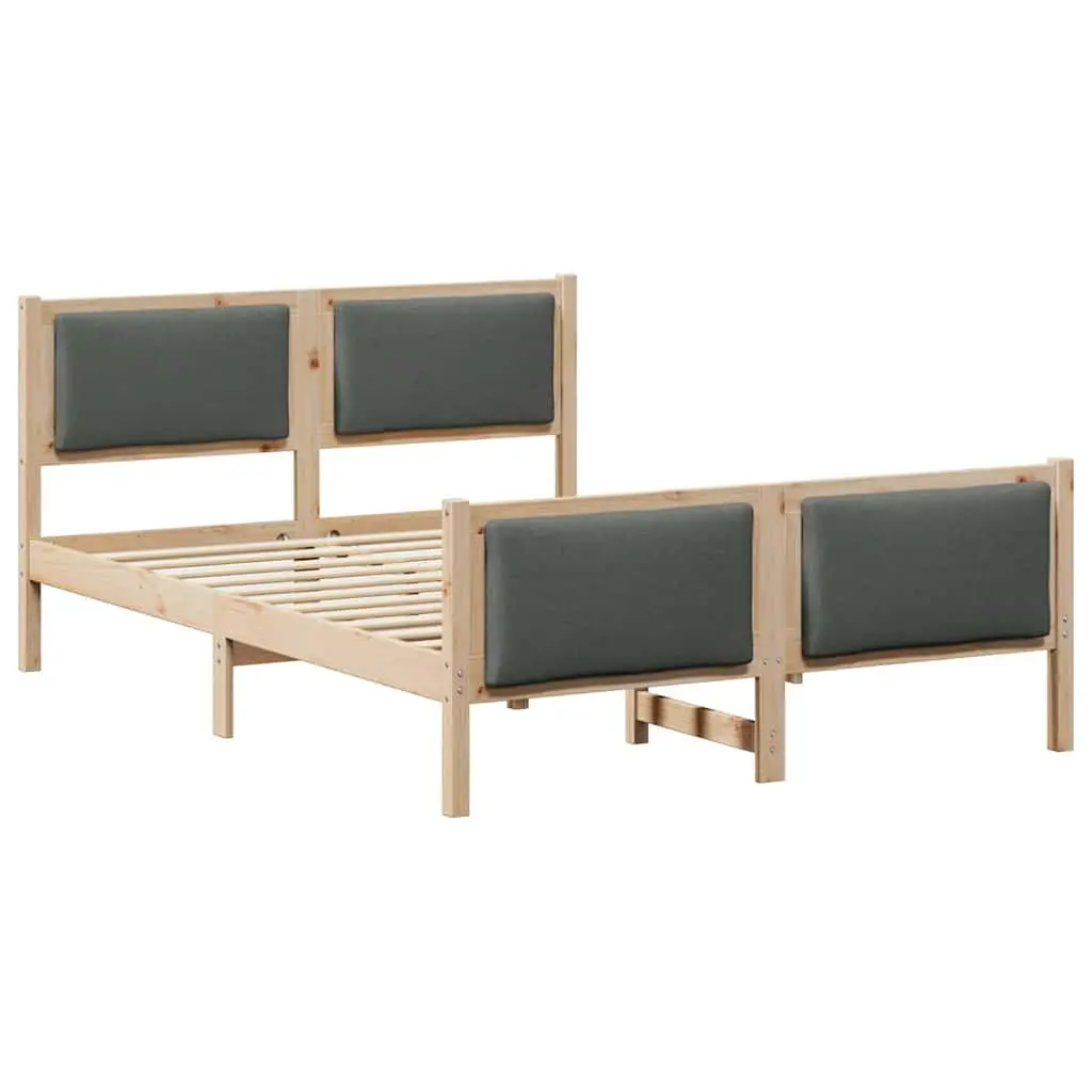 Bed Frame with Fabric Headboard 135x190cm