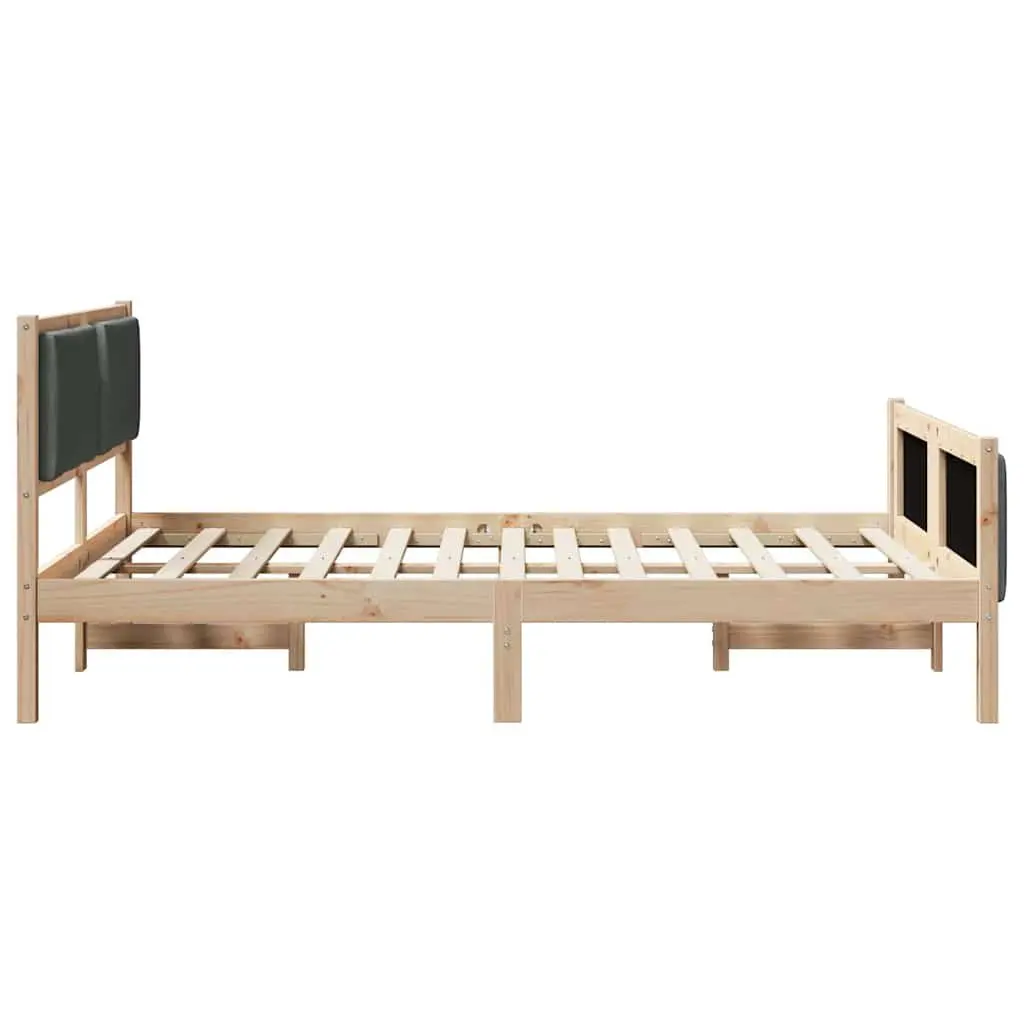 Bed Frame with Fabric Headboard 135x190cm