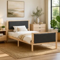 Premium Bed Frame with Headboard 90 x 190 cm