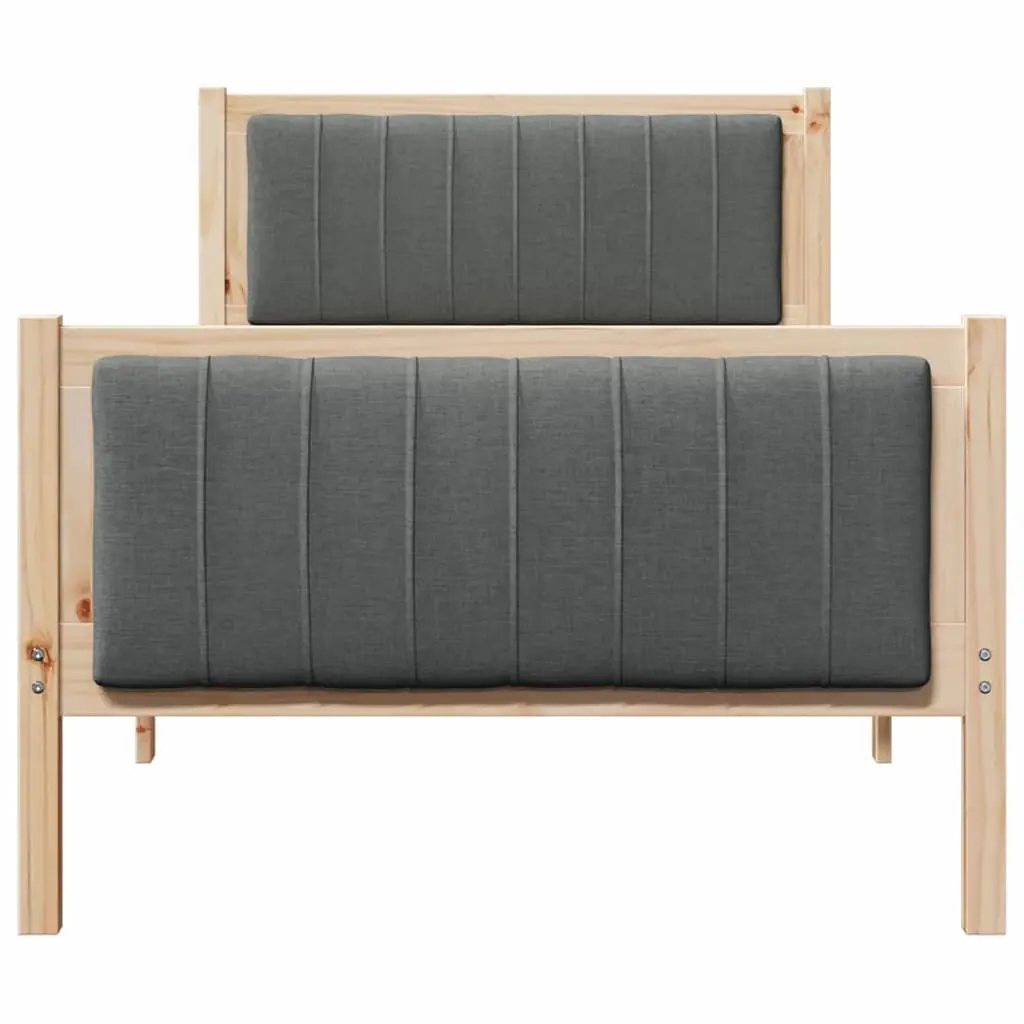 Solid Pine Wood Bed Frame 90 x 190 cm with Headboard