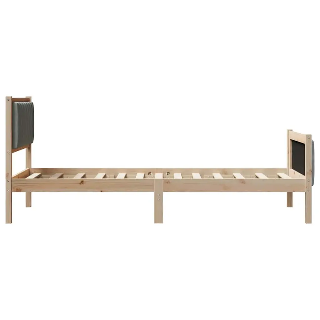 Solid Pine Wood Bed Frame 90 x 190 cm with Headboard