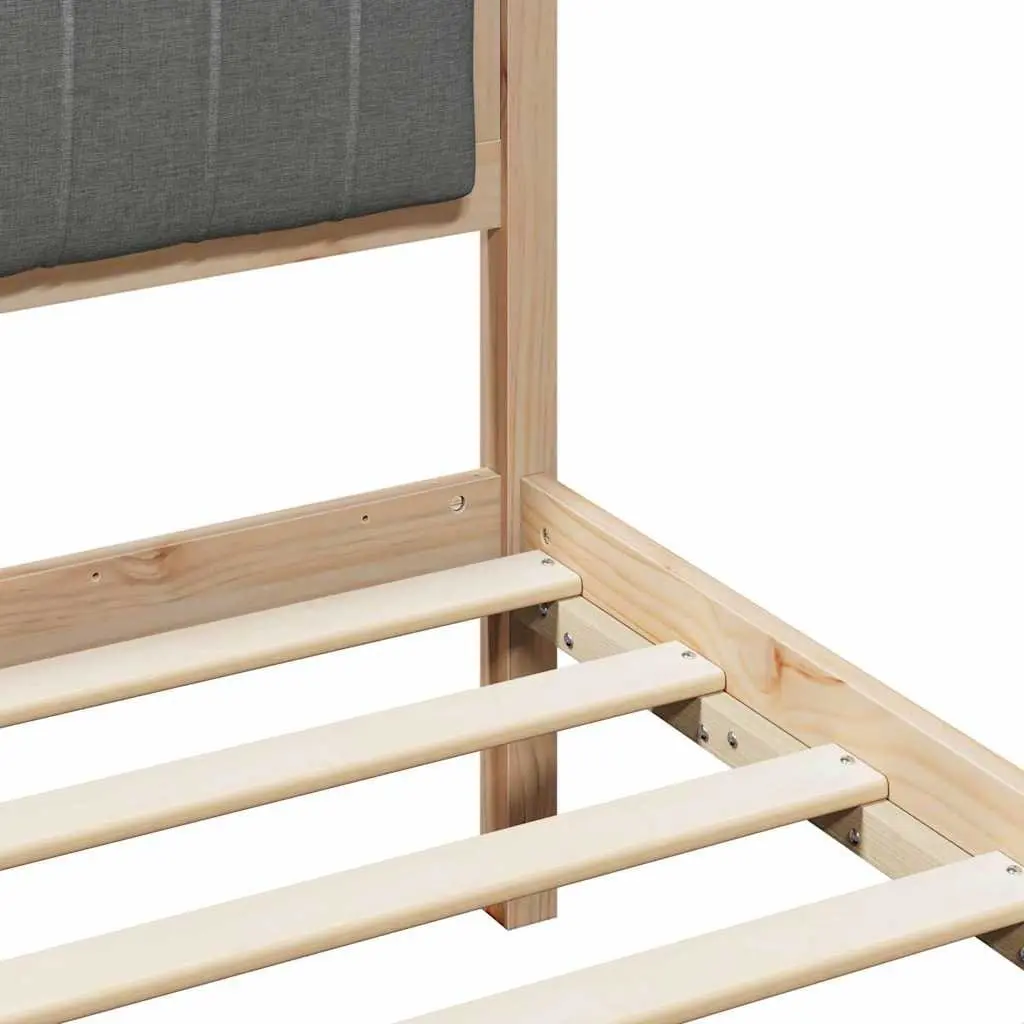Solid Pine Wood Bed Frame 90 x 190 cm with Headboard