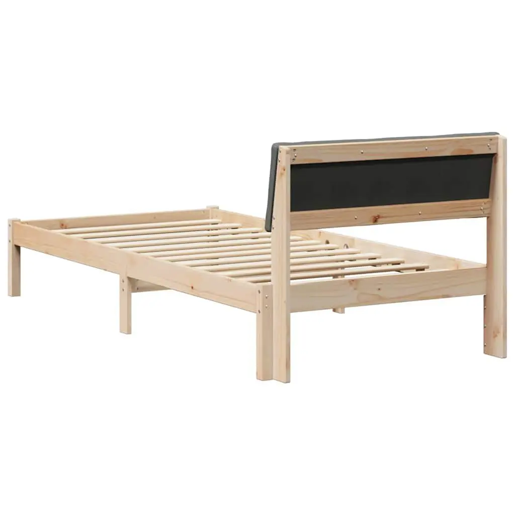 Solid Pine Wood Bed Frame 90 x 190 cm with Headboard
