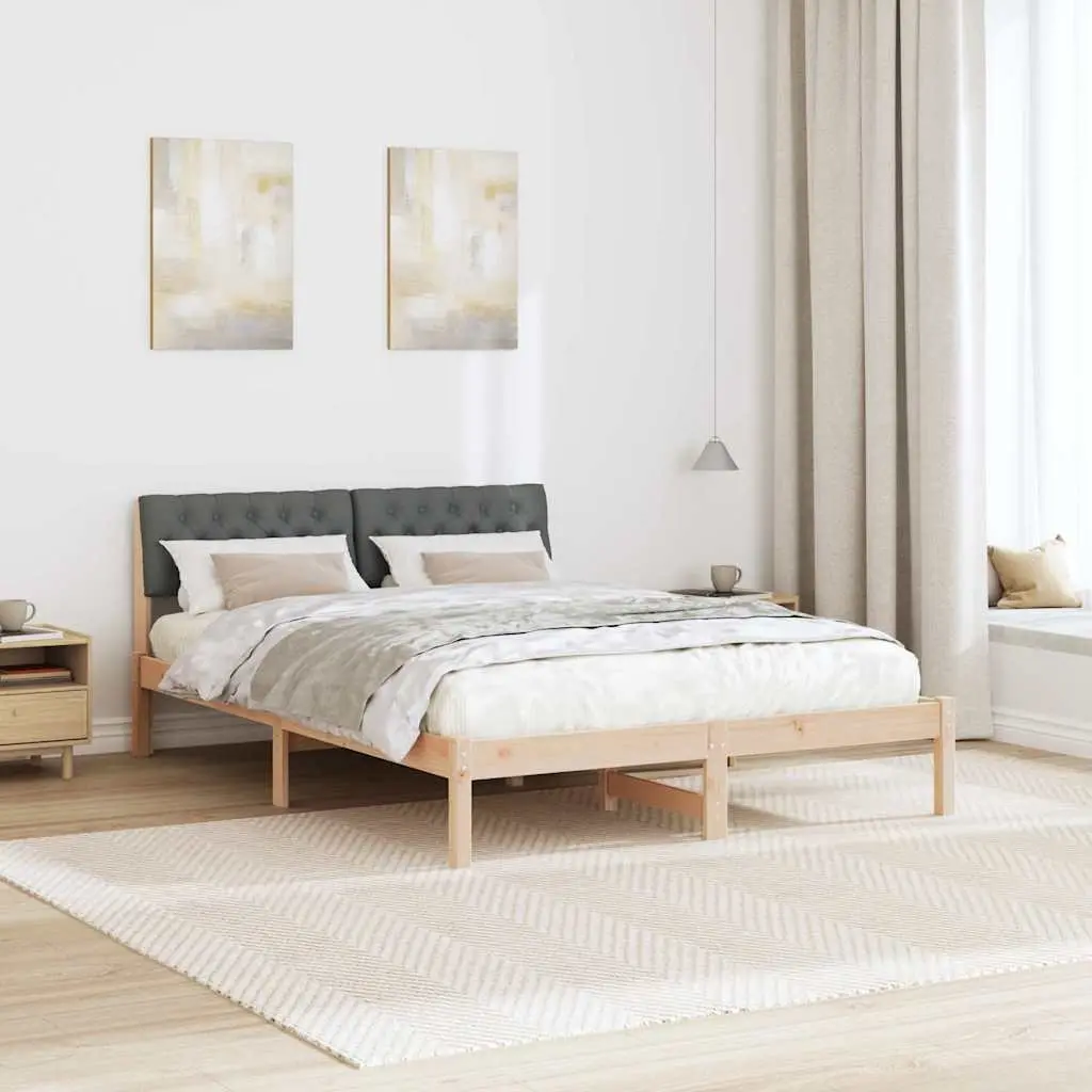 Solid Pine Wood Platform Bed Frame 150x200cm