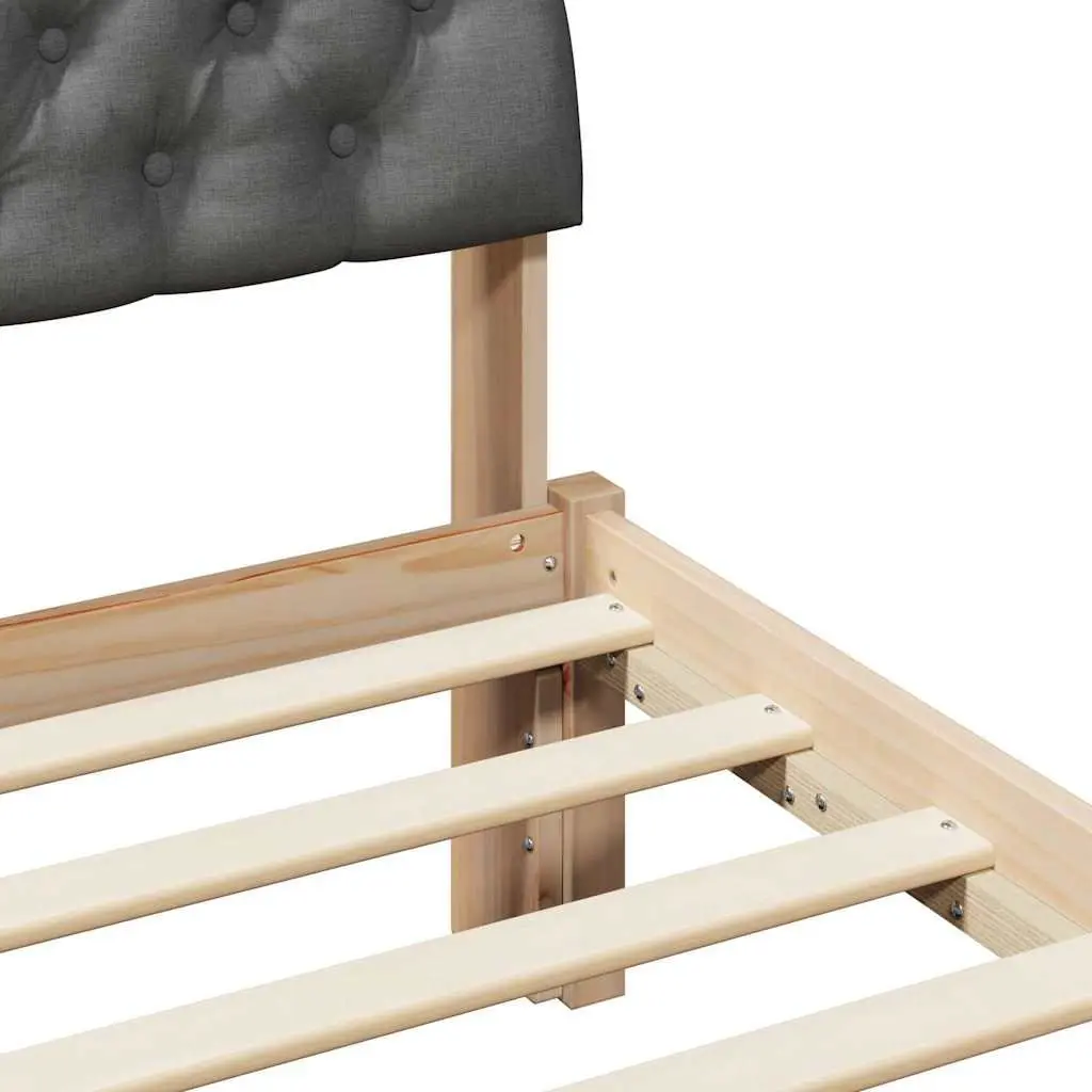 Solid Pine Wood Platform Bed Frame 150x200cm