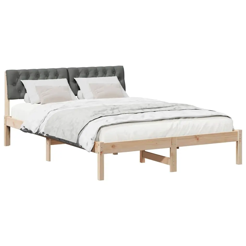 Solid Pine Modern Platform Bed Frame 135 x 190 cm