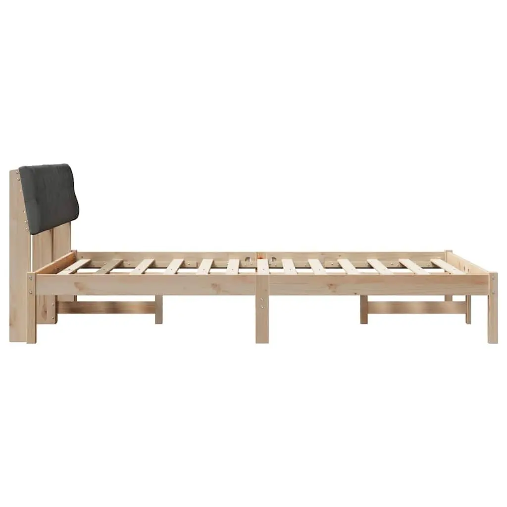 Solid Pine Modern Platform Bed Frame 135 x 190 cm
