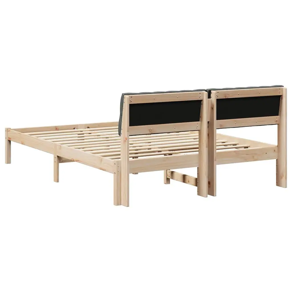 Solid Pine Modern Platform Bed Frame 135 x 190 cm