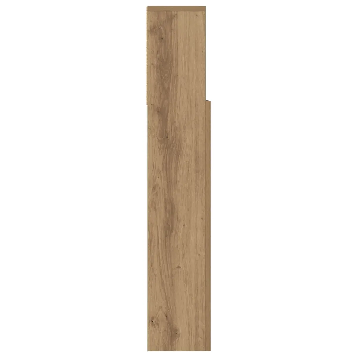 Brown Engineered Wall-Mounted Headboard Cabinet with Shelves
