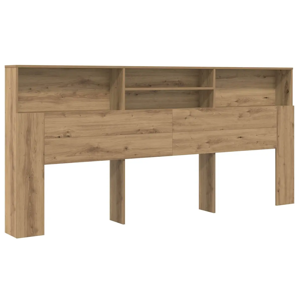 Wall-Mounted Headboard Cabinet with Shelves