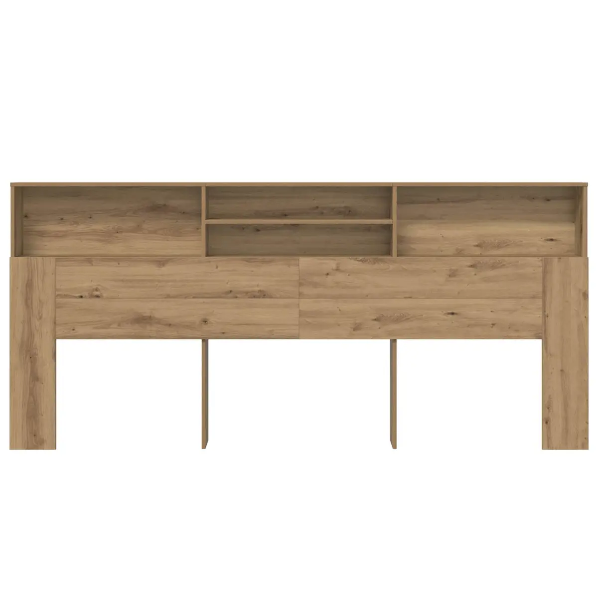 Wall-Mounted Headboard Cabinet with Shelves