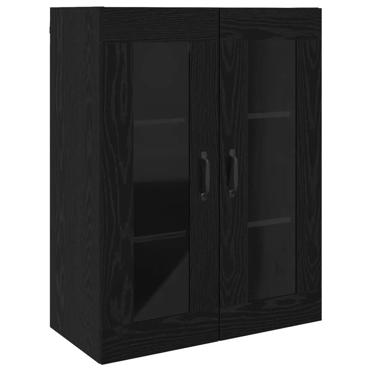 Wall-mounted Storage Cabinet in Black Oak