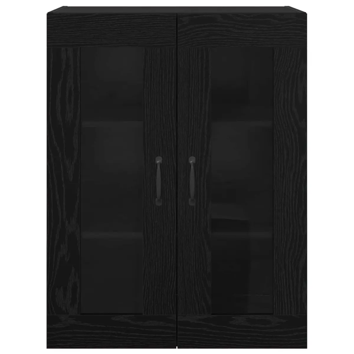 Wall-mounted Storage Cabinet in Black Oak