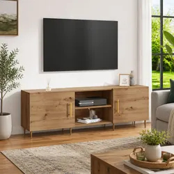 150cm Modern Brown TV Cabinet with Ample Storage