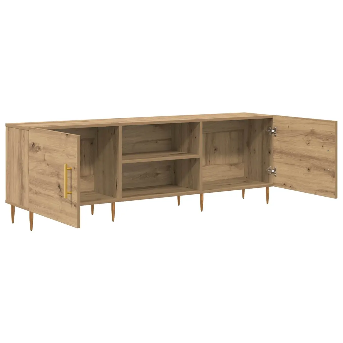 150cm Modern Brown TV Cabinet with Ample Storage