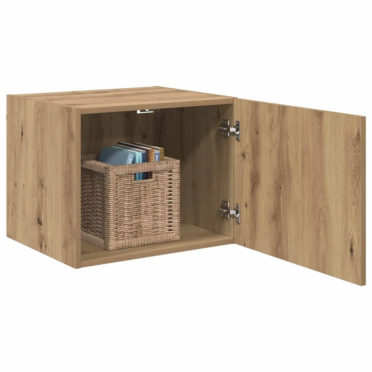 Rustic Brown Engineered Wood Wall Cabinet for Storage