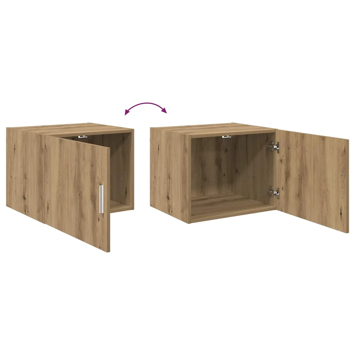 Rustic Brown Engineered Wood Wall Cabinet for Storage