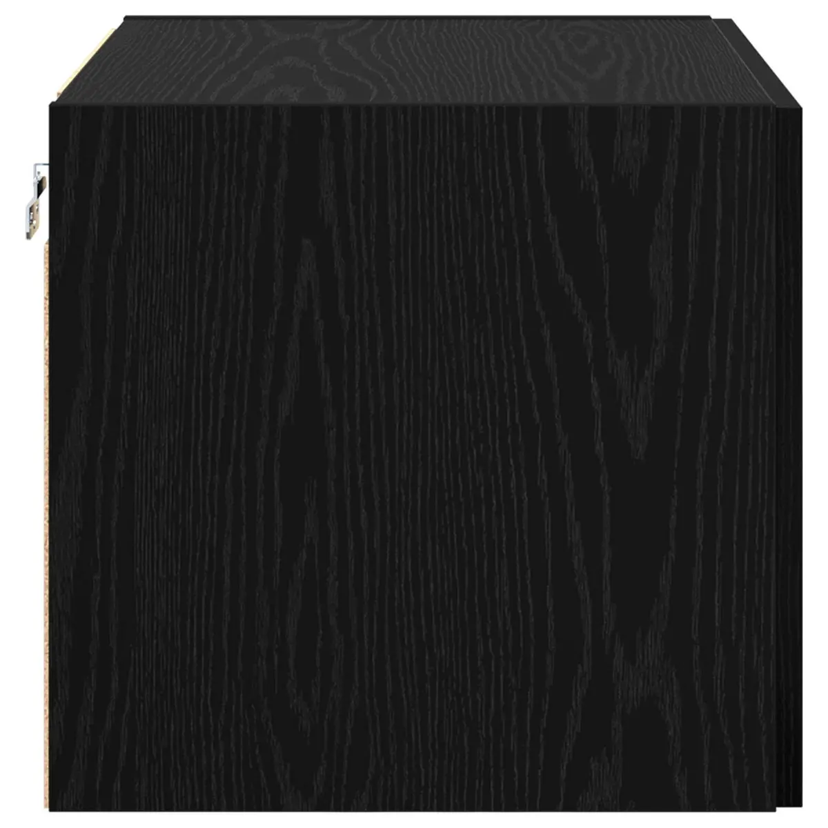 Rustic Black Oak Wall Cabinet for Durable Storage