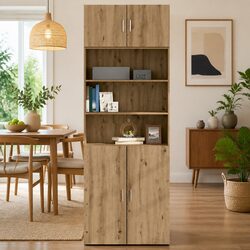 Brown Wall Cabinet with Engineered Wood Construction 80 x 42.5 x 40 cm