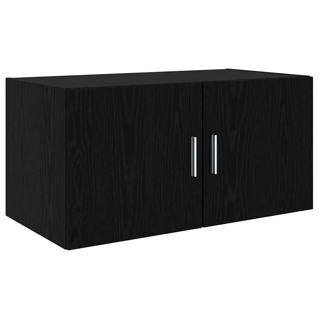 Black Oak Wall Cabinet for Organized Storage