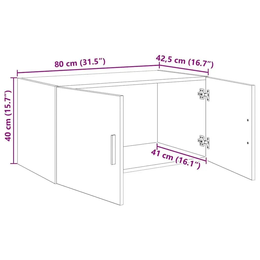 Black Oak Wall Cabinet for Organized Storage