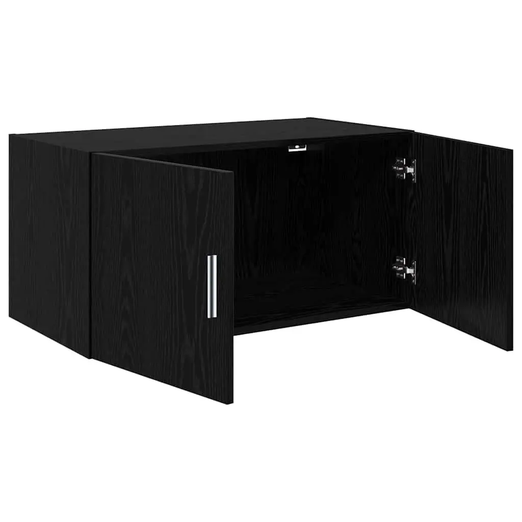 Black Oak Wall Cabinet for Organized Storage