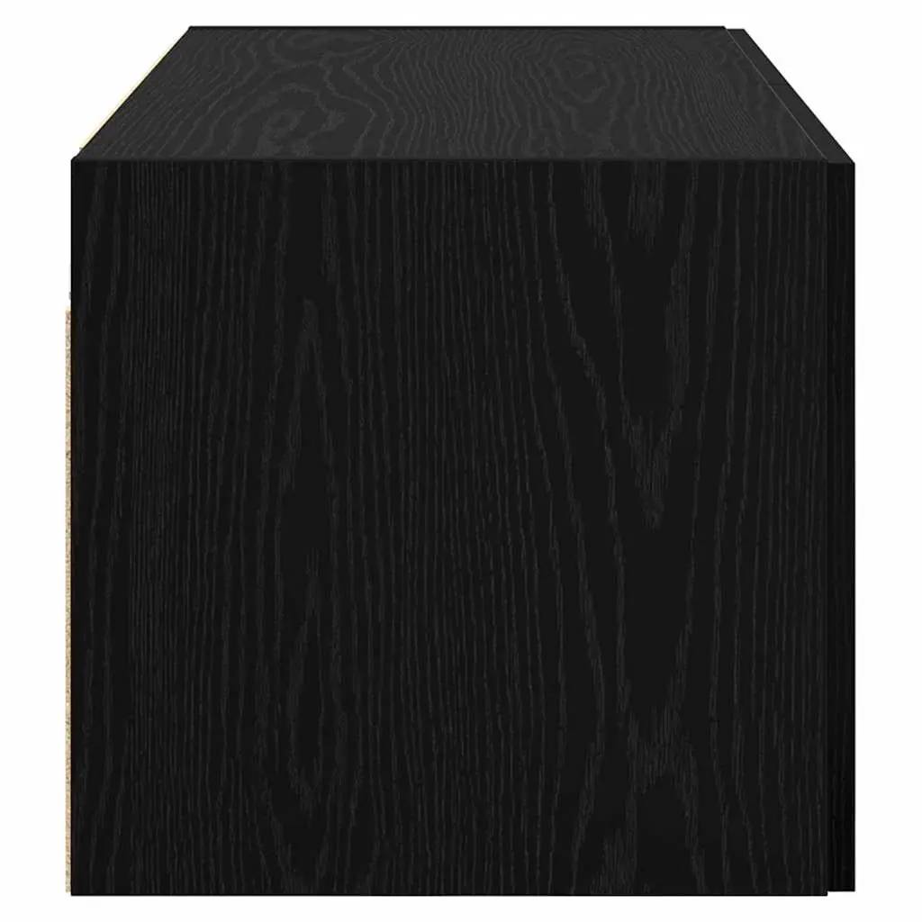 Black Oak Wall Cabinet for Organized Storage