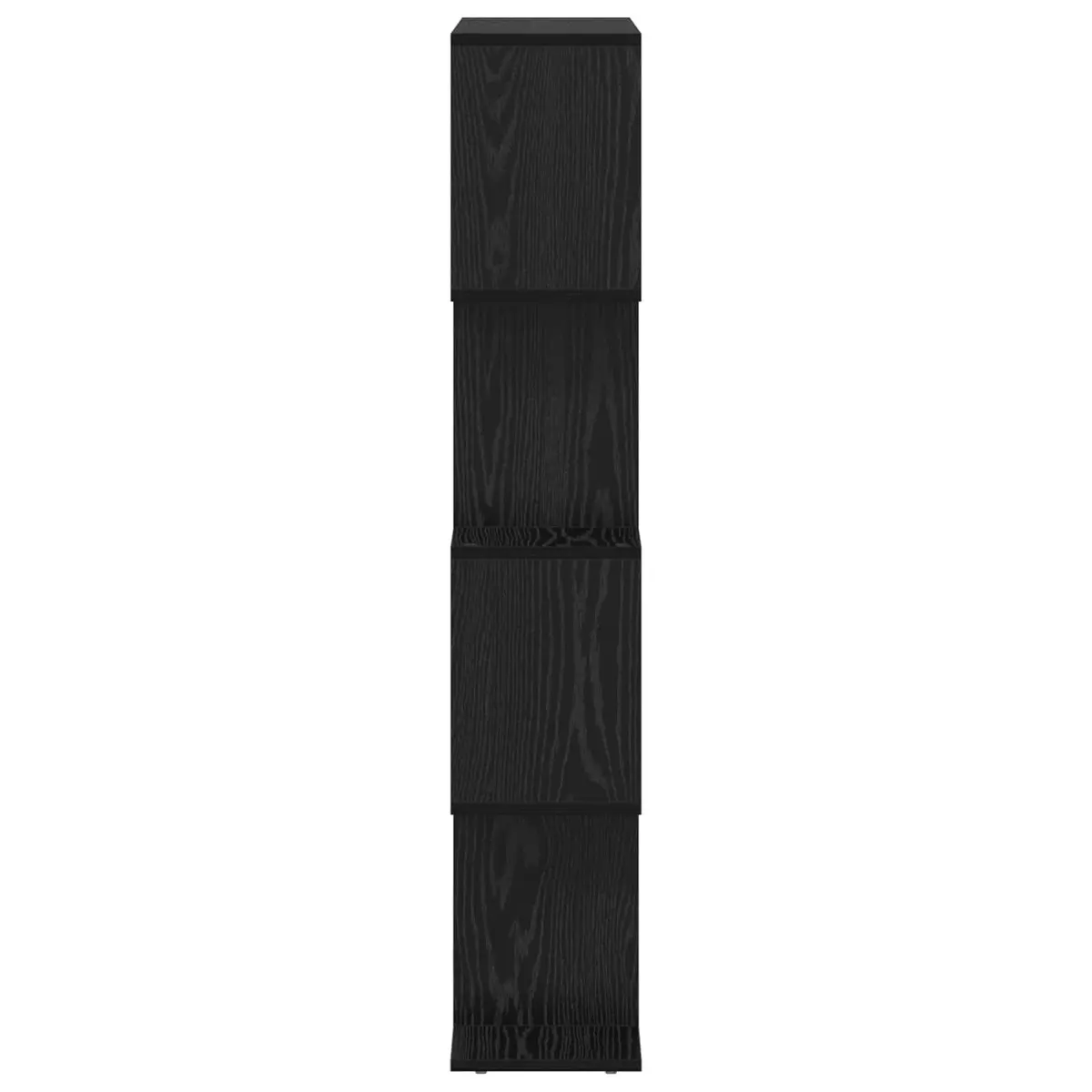 Black Oak Book Cabinet with Spacious Shelves
