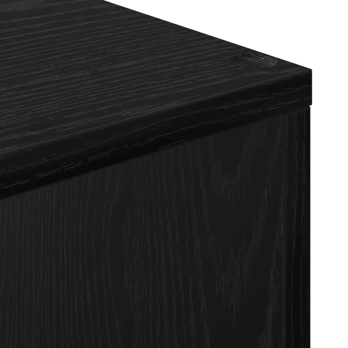 Black Oak Book Cabinet with Spacious Shelves