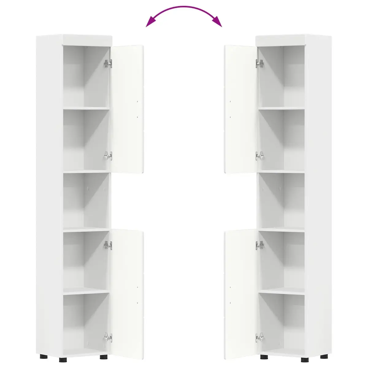 White Bathroom Vanity Cabinet Set with Storage