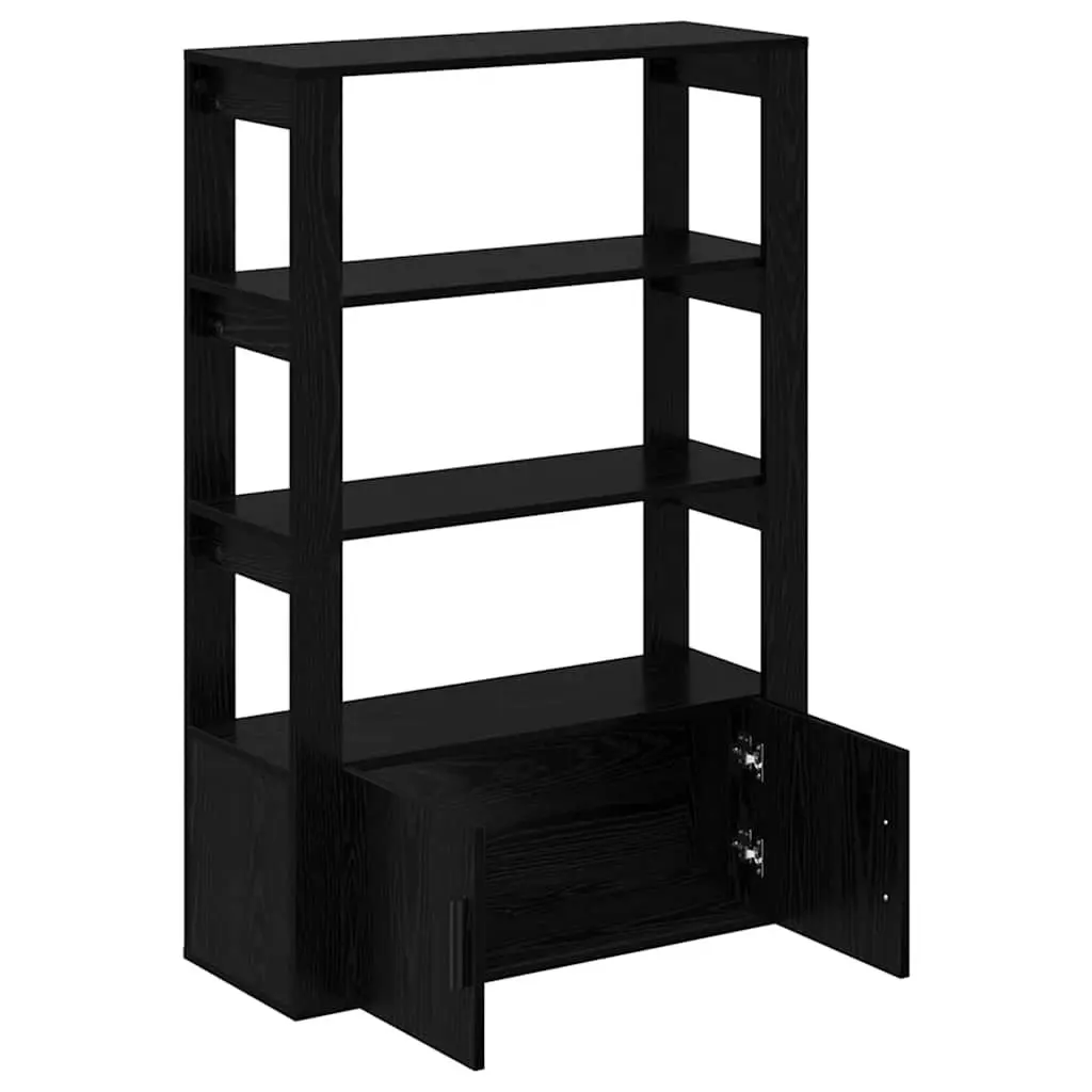 Black Sideboard Buffet with Adjustable Shelves