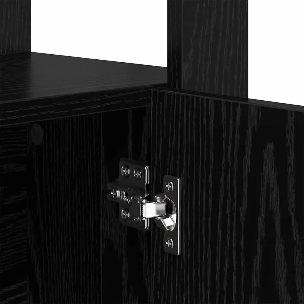 Black Sideboard Buffet with Adjustable Shelves