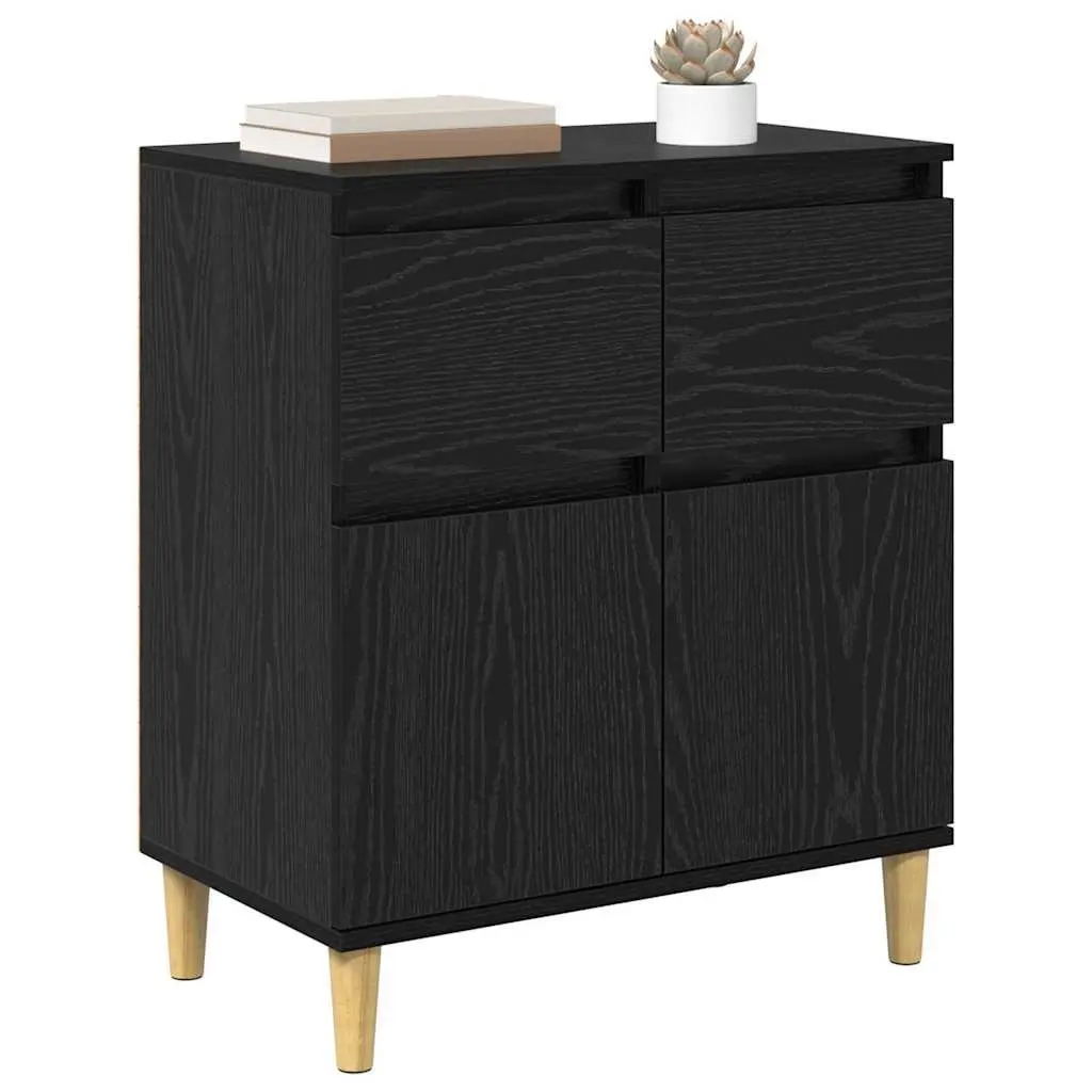 Sideboard Cabinet with Drawer in Black Oak