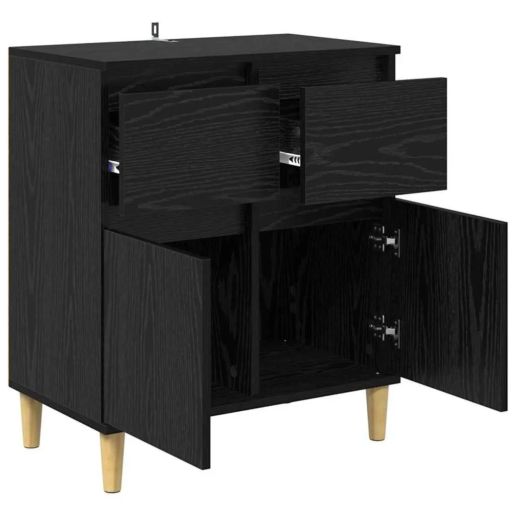 Sideboard Cabinet with Drawer in Black Oak
