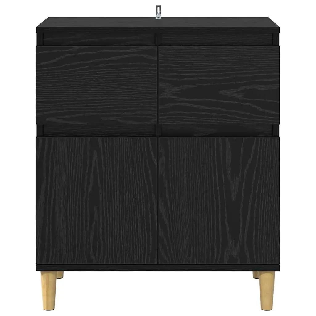 Sideboard Cabinet with Drawer in Black Oak