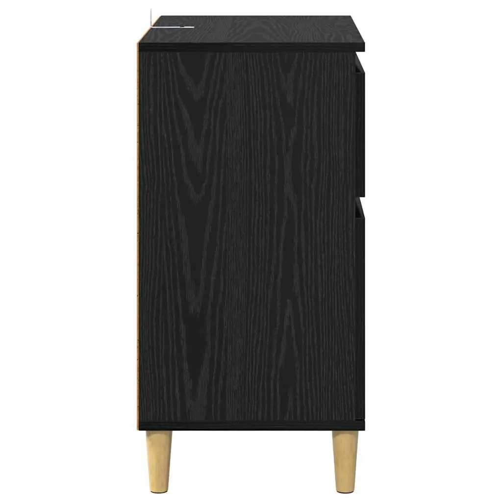 Sideboard Cabinet with Drawer in Black Oak