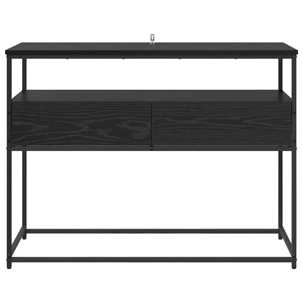 Console Table in Black Engineered Wood