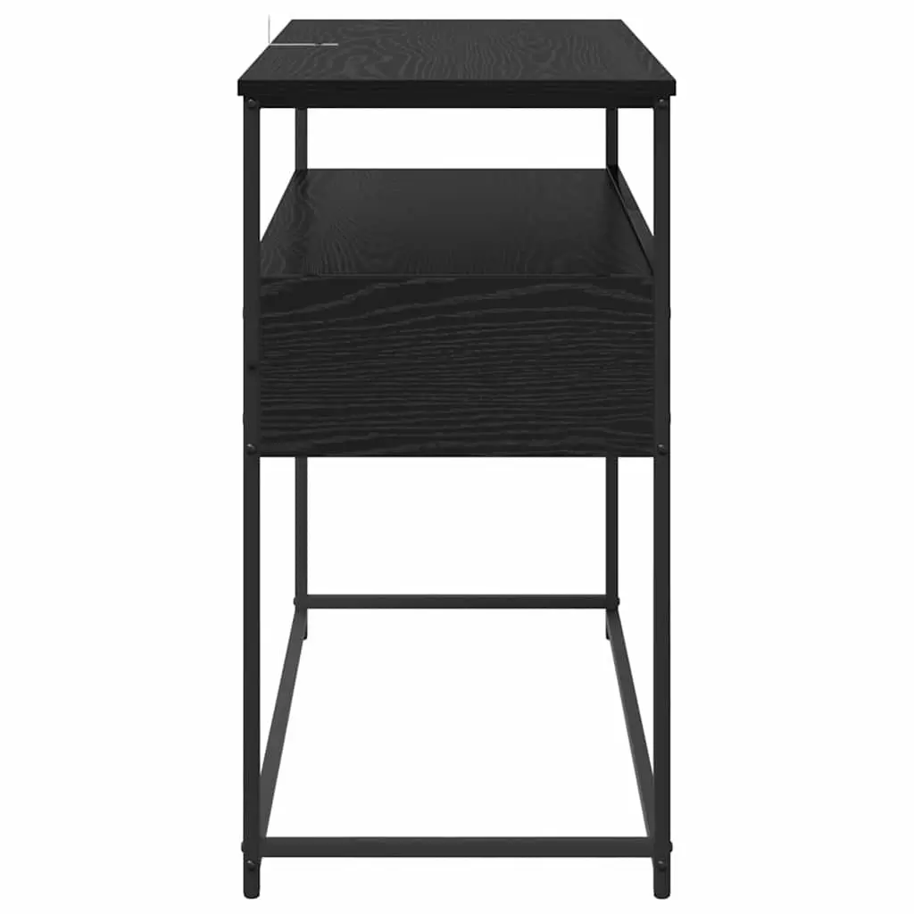 Console Table in Black Engineered Wood