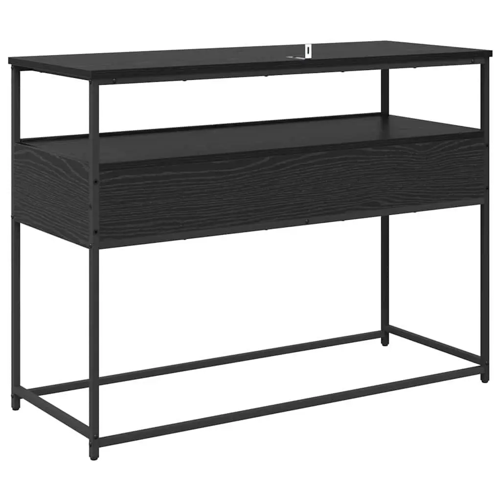 Console Table in Black Engineered Wood